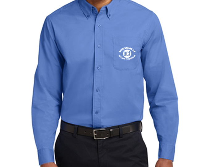 ACT Dress Shirt - Ultra Marine Blue Long Sleeve