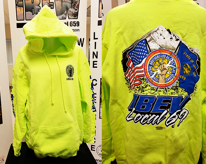 IBEW 659 Mountain Flags Sweatshirt - Safety Yellow