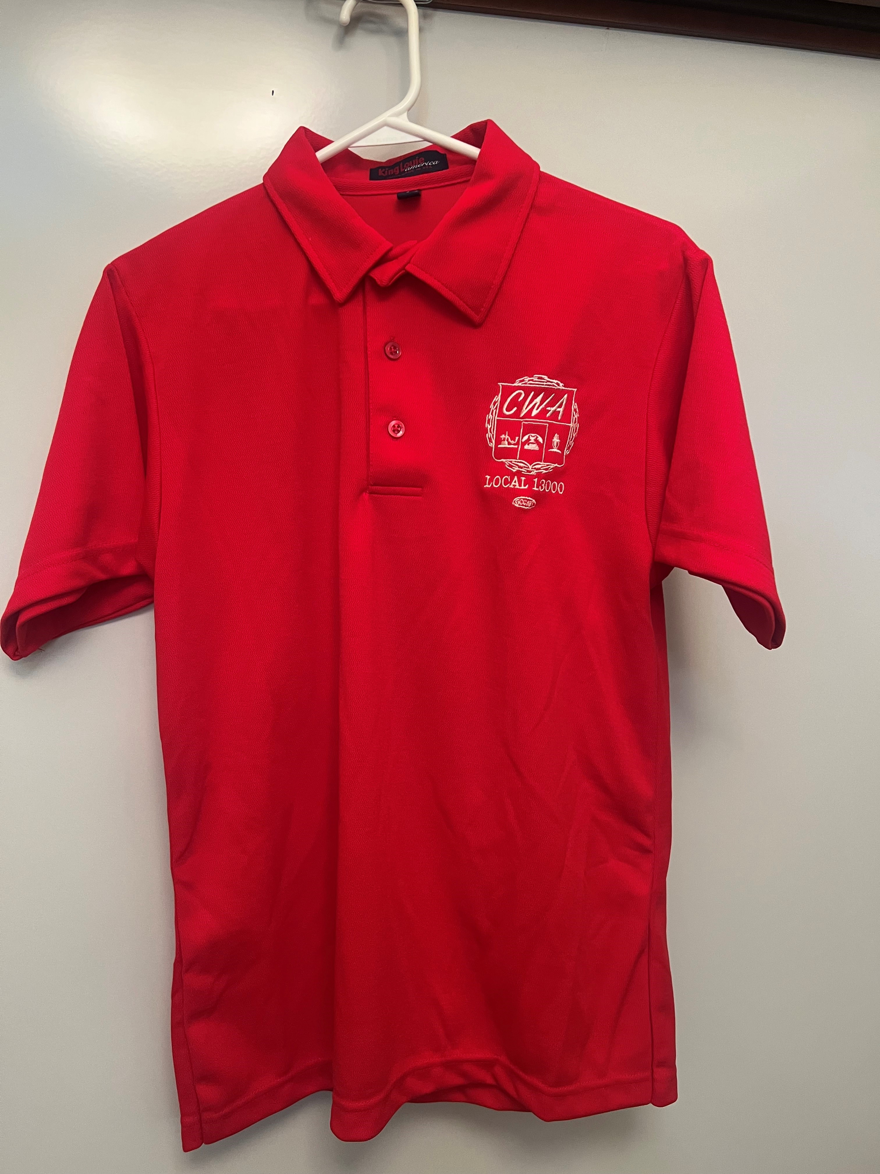 Ashton Moist. W/Union Bug Red Golf Shirt