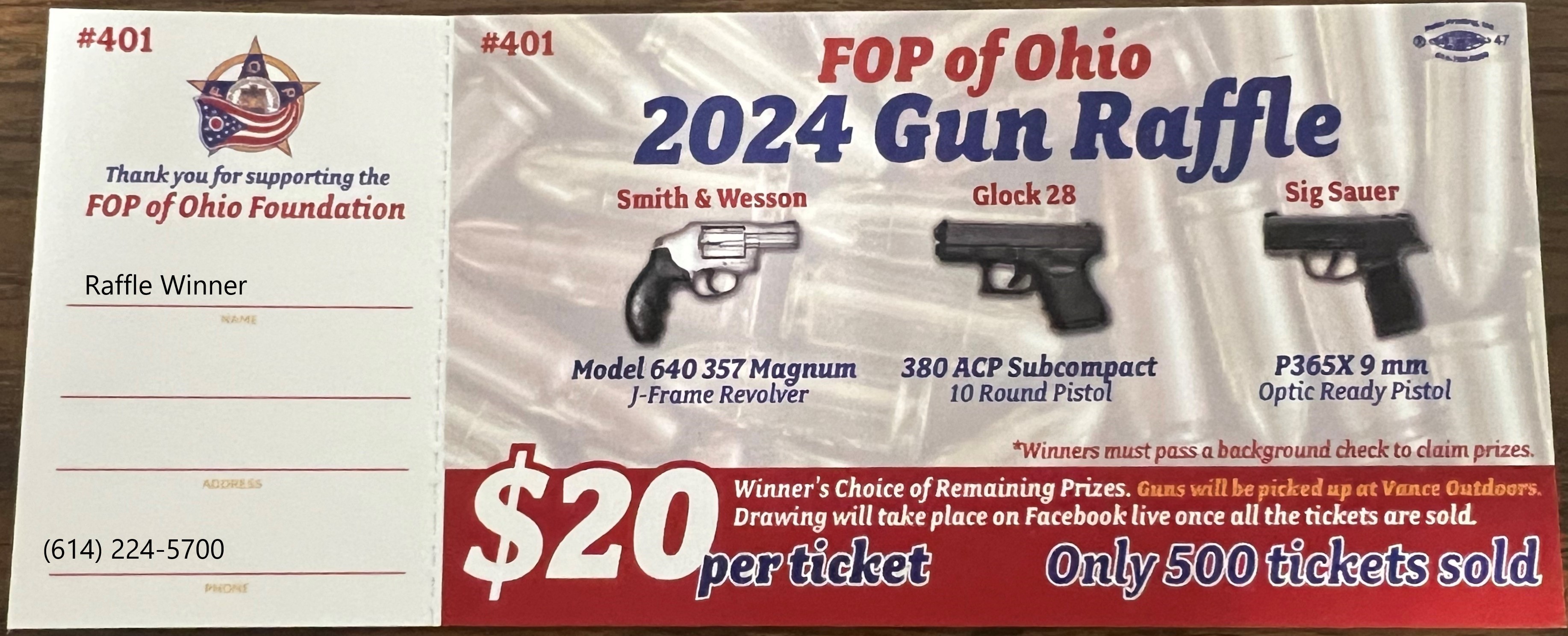 FOP of Ohio Foundation 2024 Gun Raffle