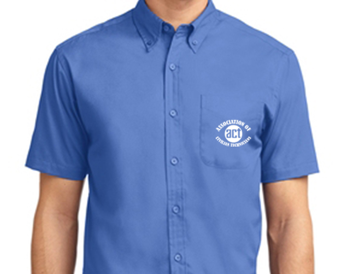 ACT Dress Shirt - Ultra Marine Blue Short Sleeve 